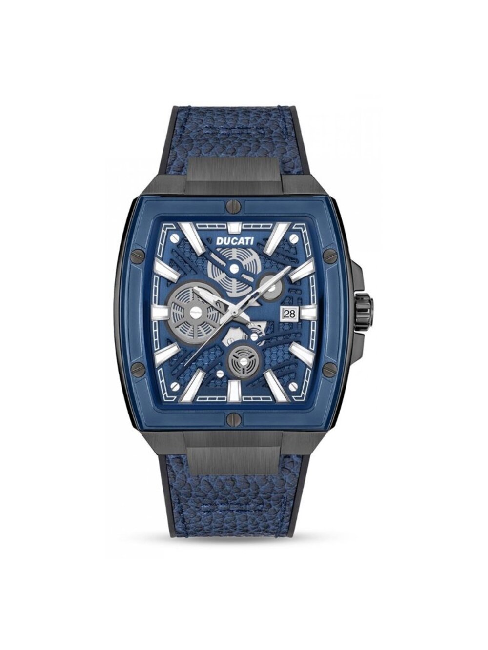 NWT Ducati Classic 3H Quartz Blue Dial Men's Watch